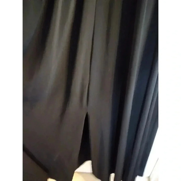 R & M Richards Formal Dress Black Sequined Waist Sleeveless Peephole Slit Sz 12 - Picture 4 of 11